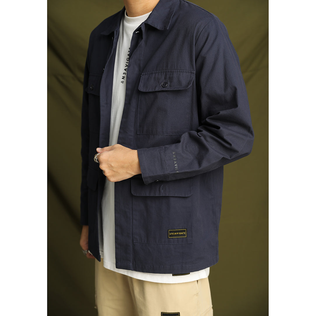 UTILITY MILITARY JACKET NAVY – N3AVIGATE