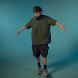 DOUBLE LAYERED UTILITY SHIRT - IRON SHADOW