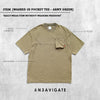 WASHED 3D POCKET TEE - ARMY GREEN