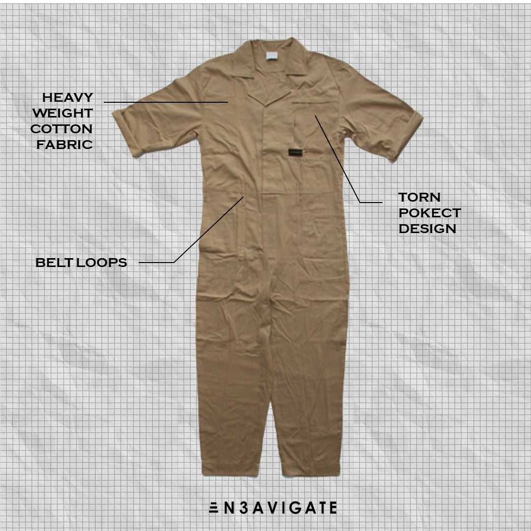 N3AVIGATE JUMPSUIT - KHAKI